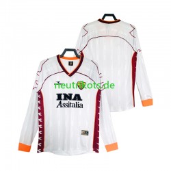 Fußballtrikot AS Rom 2000 Retro Herren Auswärts 1999 Langarm