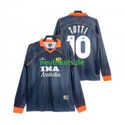 Fußballtrikot AS Rom Totti 10 2000 Retro Herren Ausweich 1999 Langarm Fußballtrikot AS Rom Totti 10 2000 Retro Herren Ausweich 1999 Langarm