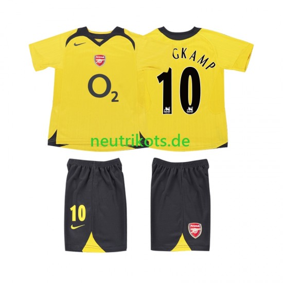 Fußballtrikot Arsenal BERGKAMP 10 2005 Retro Kinder Auswärts 2006 Kurzarm