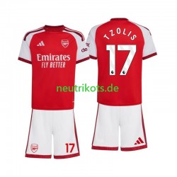 Fußballtrikot Arsenal Christos Tzolis 17 Kinder Heim 2026-2027 Kurzarm Fußballtrikot Arsenal Christos Tzolis 17 Kinder Heim 2026-2027 Kurzarm
