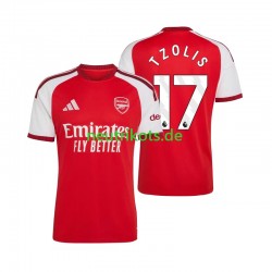 Fußballtrikot Arsenal Christos Tzolis 17 Herren Heim 2026-2027 Kurzarm