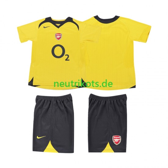 Fußballtrikot Arsenal 2005 Retro Kinder Auswärts 2006 Kurzarm