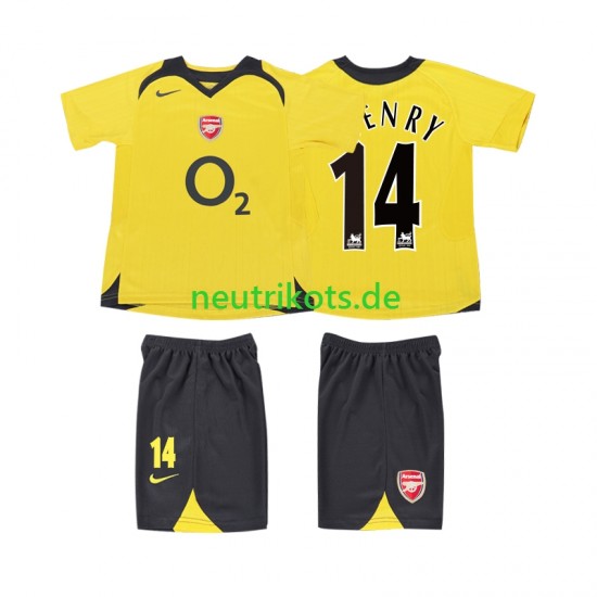 Fußballtrikot Arsenal Thierry Henry 14 2005 Retro Kinder Auswärts 2006 Kurzarm