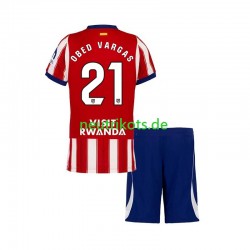 Fußballtrikot Atlético Madrid Obed Vargas 21 Kinder Heim 2026-2027 Kurzarm