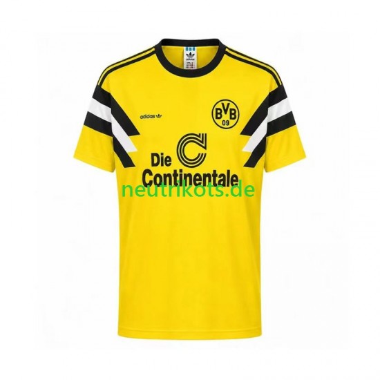 Fußballtrikot Borussia Dortmund 1989 Retro Herren Heim Kurzarm