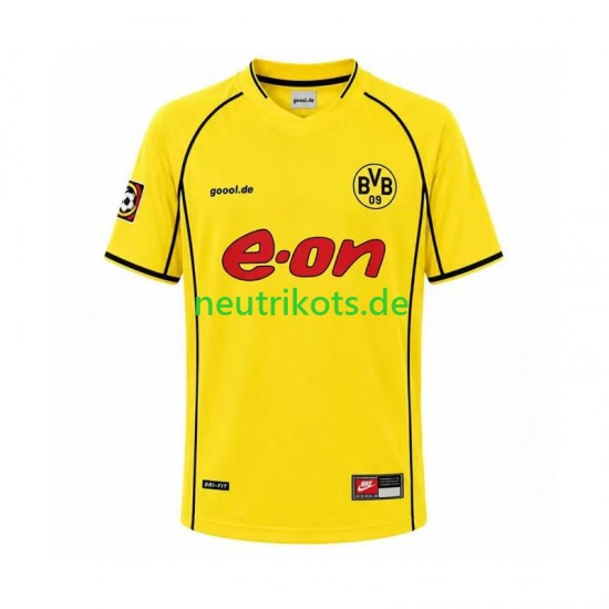 Fußballtrikot Borussia Dortmund 2002 Retro Herren Heim Kurzarm
