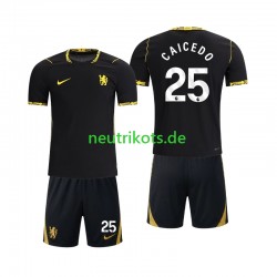Fußballtrikot Chelsea Moises Caicedo 25 Kinder Auswärts 2026-2027 Kurzarm