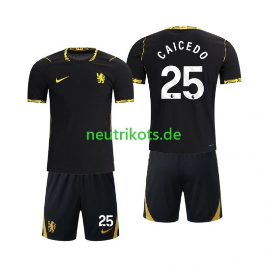 Fußballtrikot Chelsea Moises Caicedo 25 Kinder Auswärts 2026-2027 Kurzarm