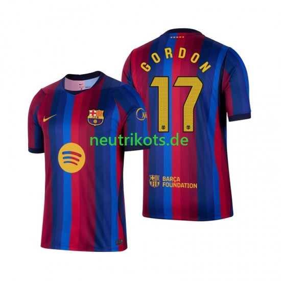 Fußballtrikot FC Barcelona Anthony Gordon 17 Herren Heim 2026-2027 Kurzarm