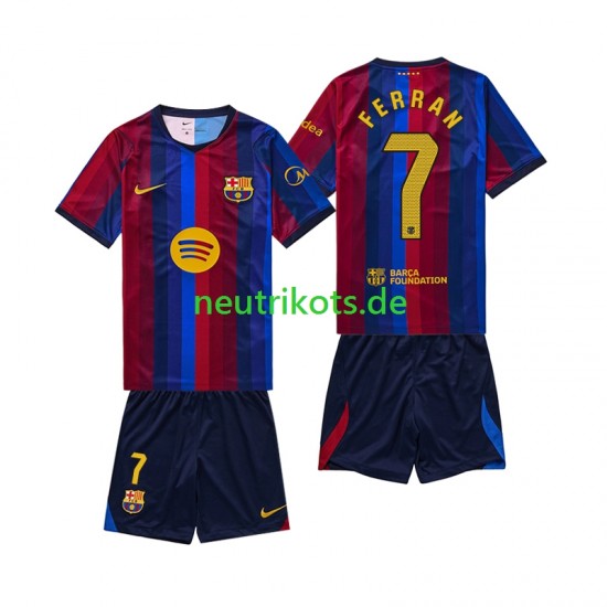 Fußballtrikot FC Barcelona Ferran Torres 7 Kinder Heim 2026-2027 Kurzarm
