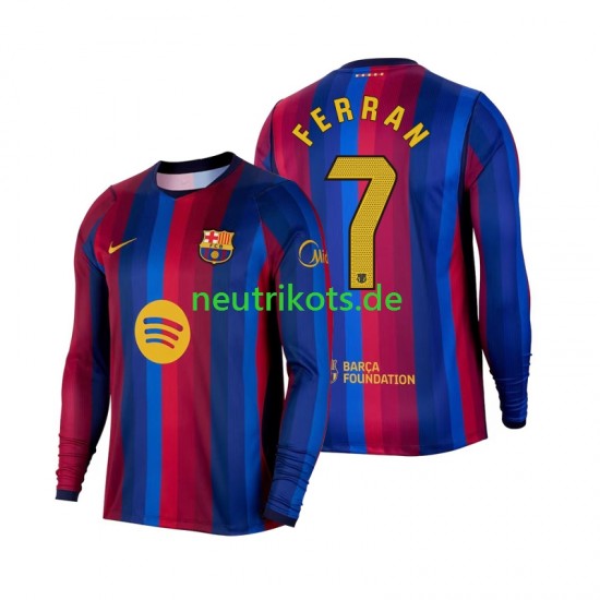 Fußballtrikot FC Barcelona Ferran Torres 7 Herren Heim 2026-2027 Langarm