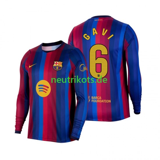 Fußballtrikot FC Barcelona Gavi 6 Herren Heim 2026-2027 Langarm