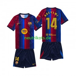 Fußballtrikot FC Barcelona Karim Adeyemi 14 Kinder Heim 2026-2027 Kurzarm