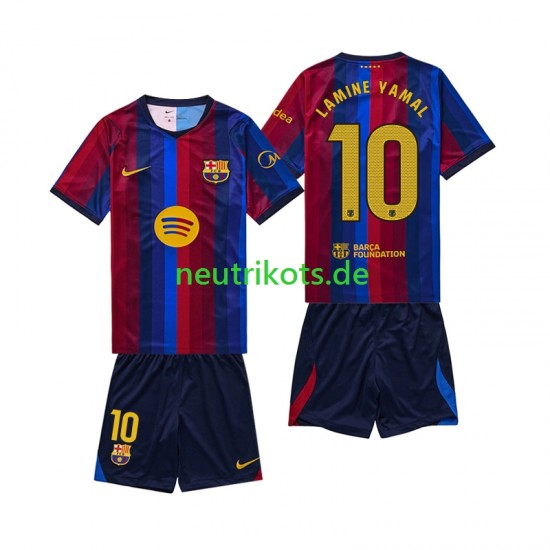 Fußballtrikot FC Barcelona Lamine Yamal 10 Kinder Heim 2026-2027 Kurzarm