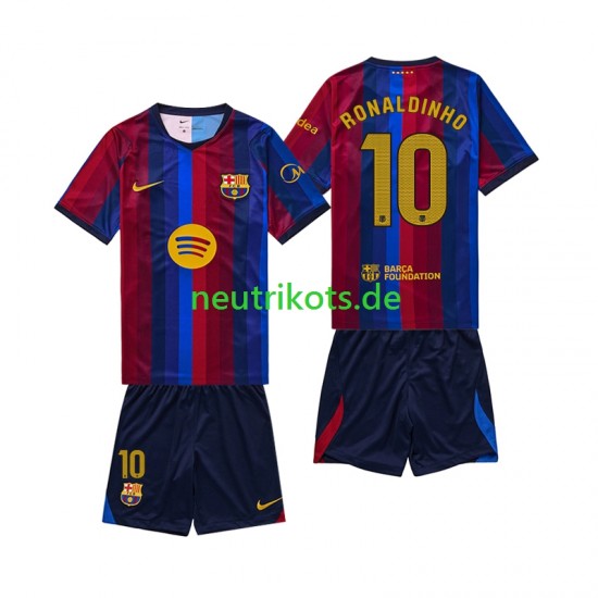 Fußballtrikot FC Barcelona RONALDINHO 10 Kinder Heim 2026-2027 Kurzarm