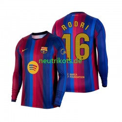 Fußballtrikot FC Barcelona Rodri 16 Herren Heim 2026-2027 Langarm