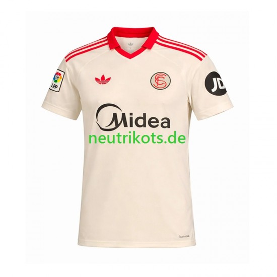 Fußballtrikot FC Sevilla Retro Herren Heim 2025-2026 Kurzarm