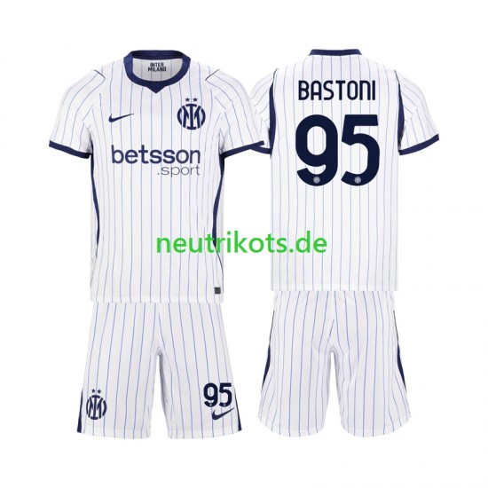 Fußballtrikot Inter Mailand Alessandro Bastoni 95 Kinder Auswärts 2026-2027 Kurzarm
