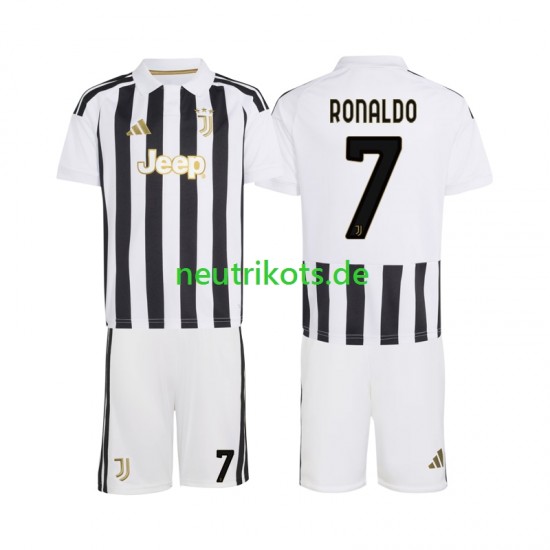 Fußballtrikot Juventus Turin Cristiano Ronaldo 7 Kinder Heim 2026-2027 Kurzarm