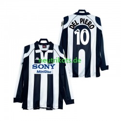 Fußballtrikot Juventus Turin DEL PIERO 10 1997 1998 Retro Herren Heim Langarm