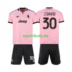 Fußballtrikot Juventus Turin Jonathan David 30 Kinder Auswärts 2026-2027 Kurzarm