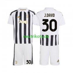 Fußballtrikot Juventus Turin Jonathan David 30 Kinder Heim 2026-2027 Kurzarm