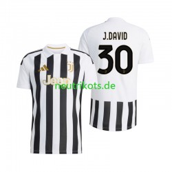 Fußballtrikot Juventus Turin Jonathan David 30 Herren Heim 2026-2027 Kurzarm