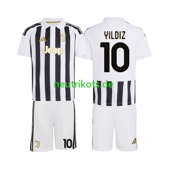 Fußballtrikot Juventus Turin Kenan Yildiz 10 Kinder Heim 2026-2027 Kurzarm
