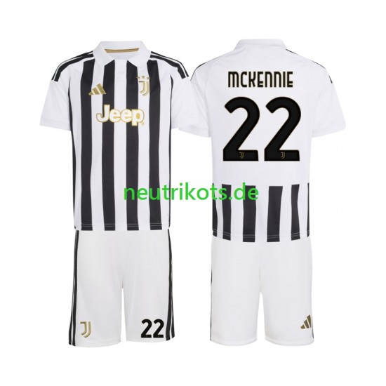 Fußballtrikot Juventus Turin Weston McKennie 22 Kinder Heim 2026-2027 Kurzarm