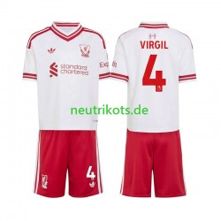 Fußballtrikot Liverpool Virgil van Dijk 4 Kinder Auswärts 2026-2027 Kurzarm