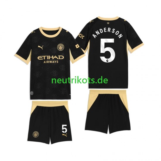 Fußballtrikot Manchester City Elliot Anderson 5 Kinder Auswärts 2026-2027 Kurzarm