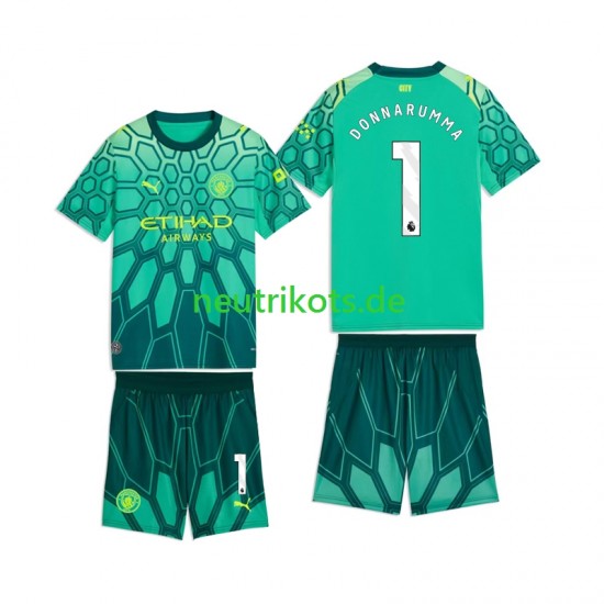 Fußballtrikot Manchester City Gianluigi Donnarumma 1 Torwart Kinder Heim 2026-2027 Kurzarm