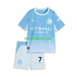 Fußballtrikot Manchester City Omar Marmoush 7 Kinder Heim 2026-2027 Kurzarm