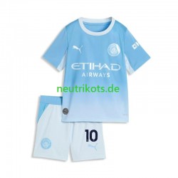 Fußballtrikot Manchester City Rayan Cherki 10 Kinder Heim 2026-2027 Kurzarm
