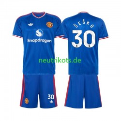 Fußballtrikot Manchester United Benjamin Sesko 30 Kinder Auswärts 2026-2027 Kurzarm Fußballtrikot Manchester United Benjamin Sesko 30 Kinder Auswärts 2026-2027 Kurzarm