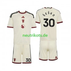 Fußballtrikot Manchester United Benjamin Sesko 30 Kinder Ausweich 2026-2027 Kurzarm Fußballtrikot Manchester United Benjamin Sesko 30 Kinder Ausweich 2026-2027 Kurzarm