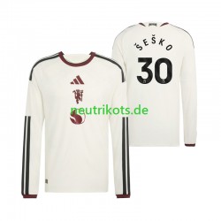 Fußballtrikot Manchester United Benjamin Sesko 30 Herren Ausweich 2026-2027 Langarm Fußballtrikot Manchester United Benjamin Sesko 30 Herren Ausweich 2026-2027 Langarm