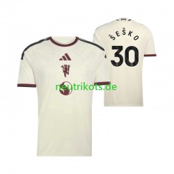 Fußballtrikot Manchester United Benjamin Sesko 30 Herren Ausweich 2026-2027 Kurzarm Fußballtrikot Manchester United Benjamin Sesko 30 Herren Ausweich 2026-2027 Kurzarm