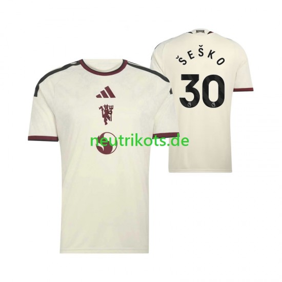 Fußballtrikot Manchester United Benjamin Sesko 30 Herren Ausweich 2026-2027 Kurzarm