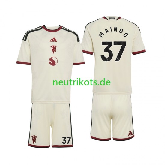 Fußballtrikot Manchester United Kobbie Mainoo 37 Kinder Ausweich 2026-2027 Kurzarm