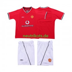 Fußballtrikot Manchester United 2000 2002 Retro Kinder Heim Kurzarm Fußballtrikot Manchester United 2000 2002 Retro Kinder Heim Kurzarm