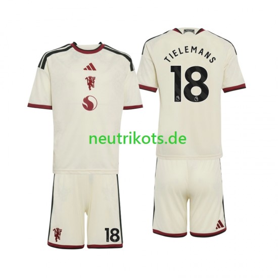 Fußballtrikot Manchester United Youri Tielemans 18 Kinder Ausweich 2026-2027 Kurzarm
