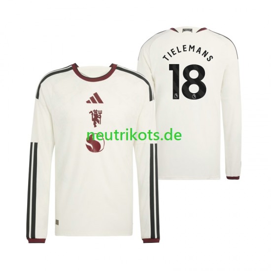 Fußballtrikot Manchester United Youri Tielemans 18 Herren Ausweich 2026-2027 Langarm
