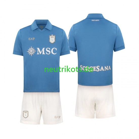 Fußballtrikot SSC Neaples Kinder Heim 2026-2027 Kurzarm