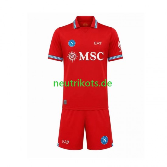 Fußballtrikot SSC Neaples Kinder Ausweich 2026-2027 Kurzarm