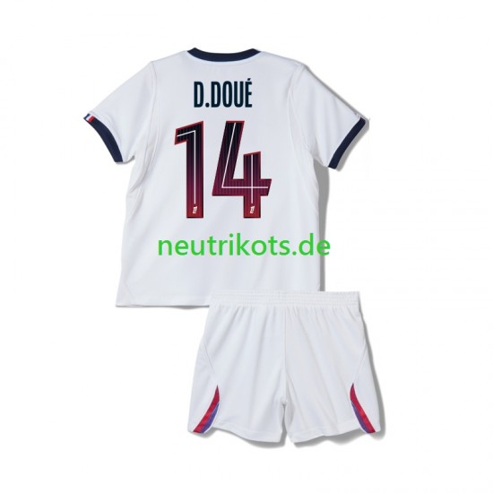 Fußballtrikot Paris Saint-Germain Desire Doue 14 Kinder Auswärts 2026-2027 Kurzarm