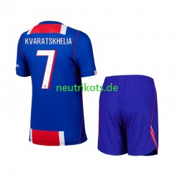 Fußballtrikot Paris Saint-Germain Khvicha Kvaratskhelia 7 Kinder Heim 2026-2027 Kurzarm