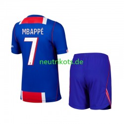 Fußballtrikot Paris Saint-Germain Mbappé Kylian 7 Kinder Heim 2026-2027 Kurzarm
