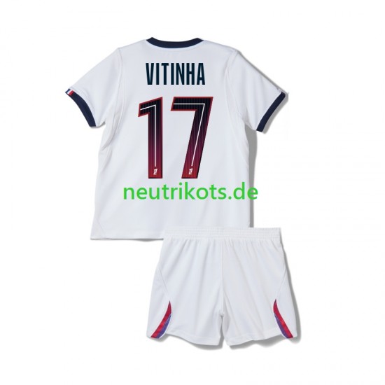 Fußballtrikot Paris Saint-Germain Vitinha 17 Kinder Auswärts 2026-2027 Kurzarm