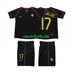 Fußballtrikot Portugal Cristiano Ronaldo 17 Retro Kinder Auswärts 2006 Kurzarm